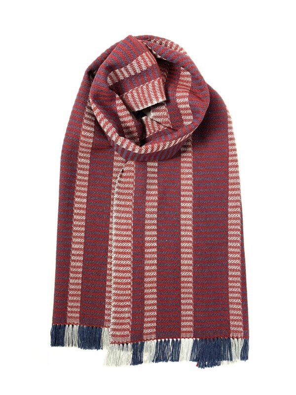 Bufanda de algodón denim reciclado Ana y Francis Tejedores