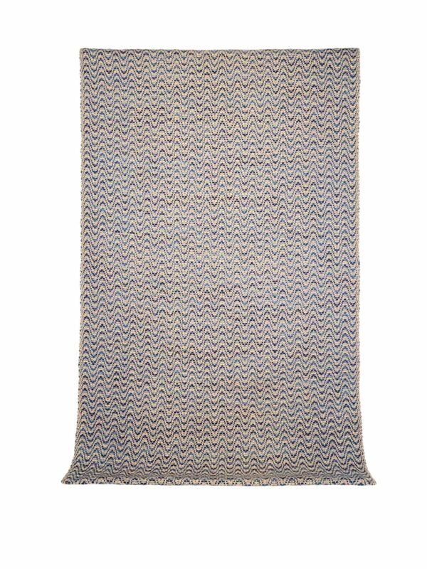 Alfombra de lana y algodón tejida a mano en telar