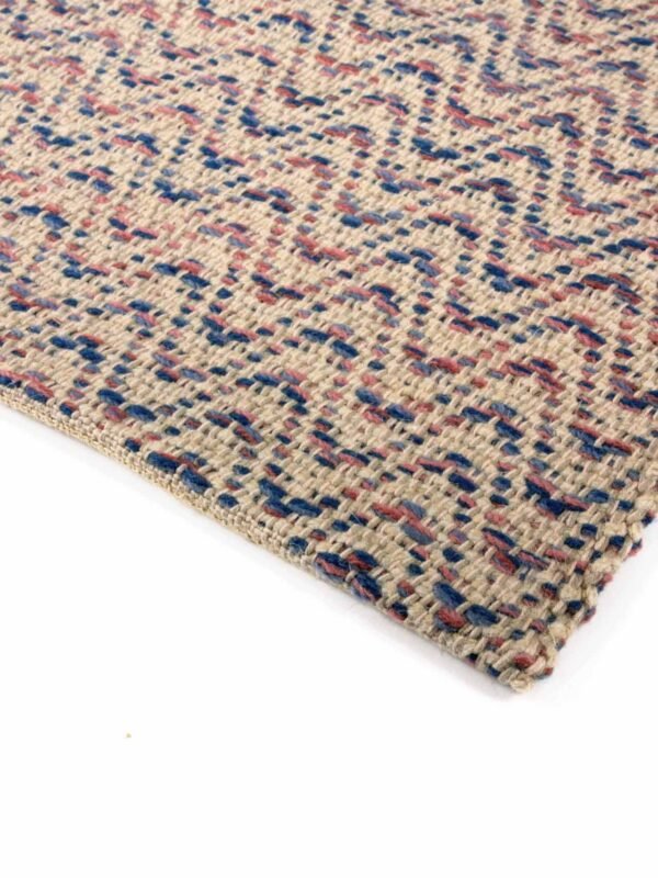 Alfombra de lana y algodón tejida a mano en telar