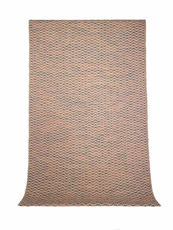 Alfombra de lana y algodón tejida a mano en telar