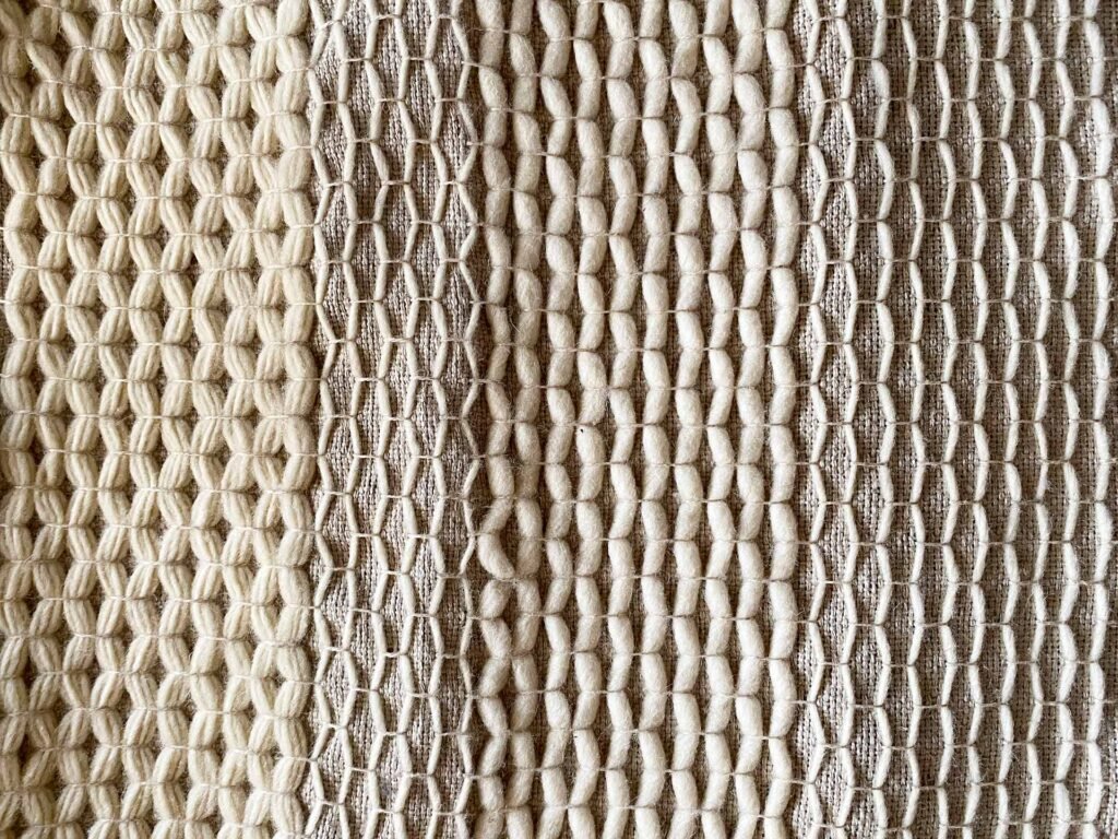 Muestra lana y algodón I+D profesional Ana y Francis Tejedores